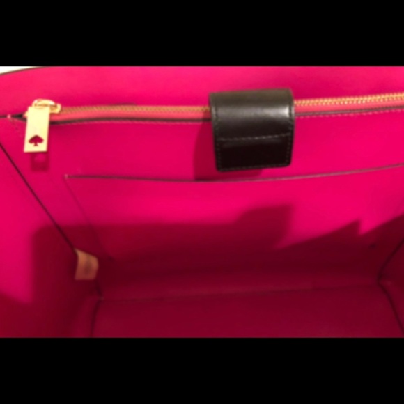 COPY - Kate Spade black tote with pink lining. Large business prof bag. - Picture 2 of 4